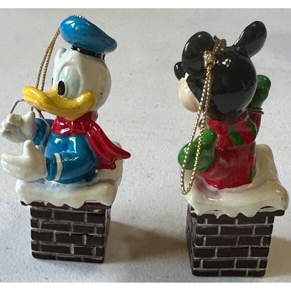 LOT of 2 Disney Walt Disney Ornaments Mickey Mouse Donald Duck Plastic 3.5" Tall - Picture 4 of 10